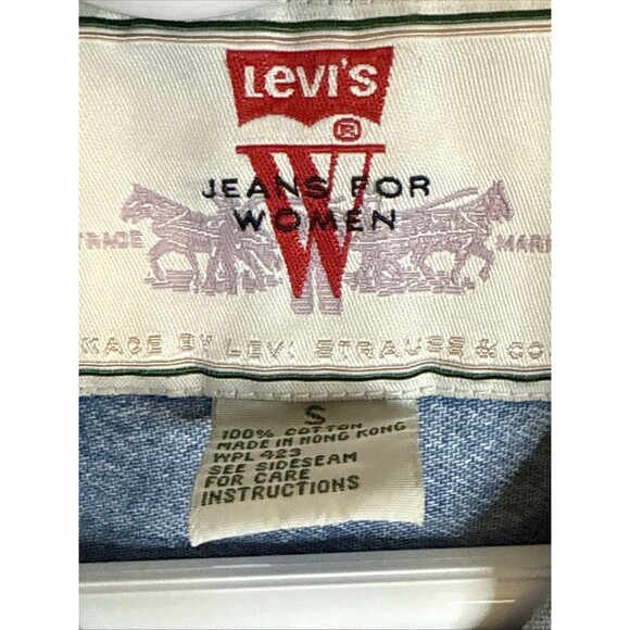 Levi’s USA Vintage Jeans For Women Denim Shirt Medium Long Sleeve Blue Button Up - Picture 3 of 6